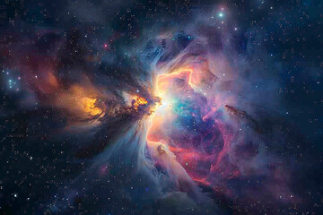 Fototapeta premium A nebula nursery where new stars ignite from cosmic dust