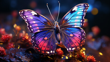 butterfly on flower  HD 8K wallpaper Stock Photographic Image
