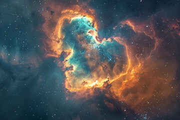 A nebula nursery where new stars ignite from cosmic dust