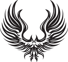  Wings black and white vector