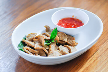 sausage or Thai sausage or deep fried sausage and sauce