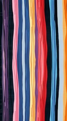 Seamless striped fabric flat design side view textile industry theme cartoon drawing Analogous Color Scheme