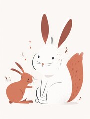 Whimsical Rabbit Illustration