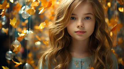 portrait of a girl  HD 8K wallpaper Stock Photographic Image
