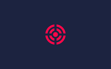 letter o with target logo icon design vector design template inspiration