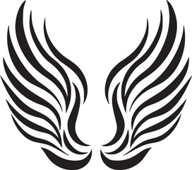 Obraz premium Wings black and white vector