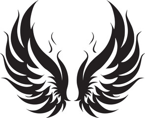  Wings black and white vector