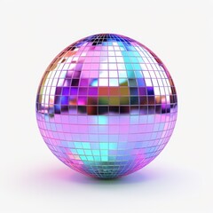 Shining, colorful, and glittery disco ball