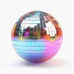 Obraz premium Shining, colorful, and glittery disco ball