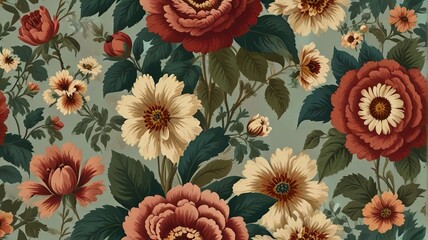 vintage flower background wallpaper ai gen