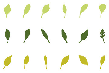 Leaf set icon. Nature vector