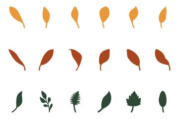 Leaf set icon. Nature vector