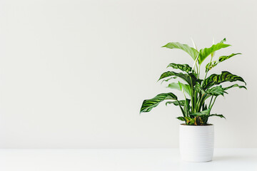 A potted plant in a white background is a reminder of the beauty that can be found in simplicity