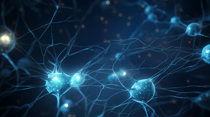 Neural network of glowing neurons