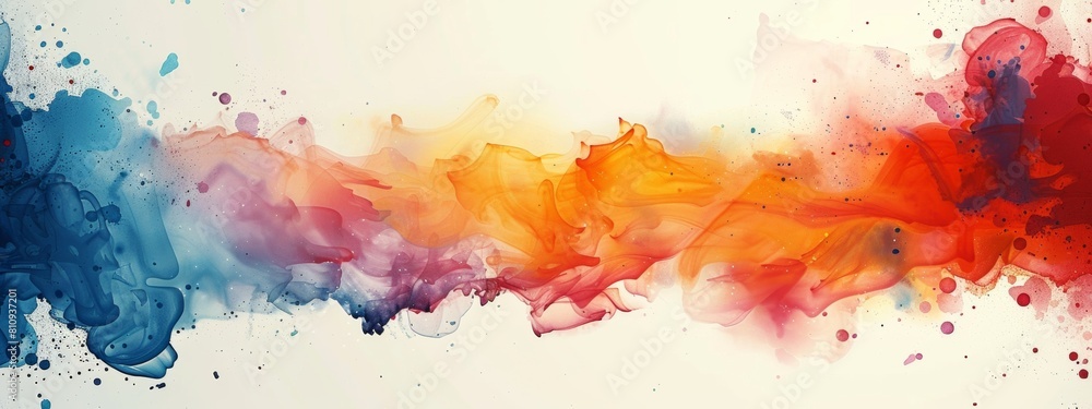 Poster abstract shapes or blobs at the corners of the page with a blank space in the center for symbol or t