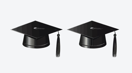Isolated graduation cap design Vector illustration.