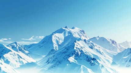 Obraz premium Mountains Draped in Winter White