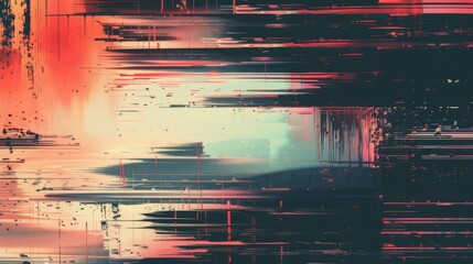 Grunge Glitchcore aesthetics background. Abstract digital technology noise effect. Distorted game error texture