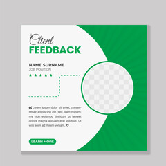 client testimonial social media banner or ads collection
Customer feedback testimonial template vector with star ratings