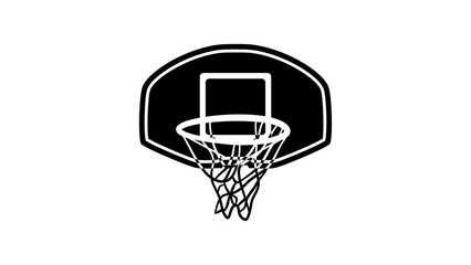 Basketball Board,  black isolated silhouette