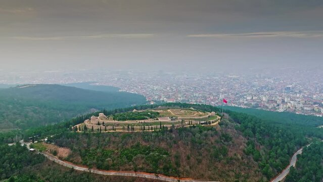 Aerial view of the Aydos Castle