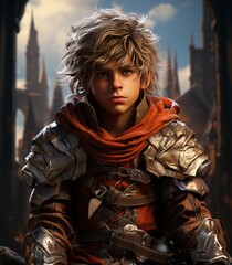 Cartoon costumes in fantasy art style, 3D rendered, realistic, Generative AI