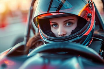 race go-kart blur effect. Beautiful simple AI generated image in 4K, unique.