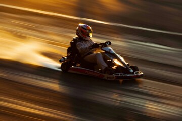 race go-kart blur effect. Beautiful simple AI generated image in 4K, unique.