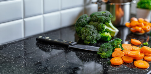 
table with vegetable food