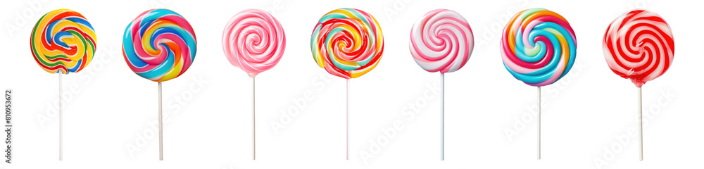 Canvas Prints Sweet candy lollipop png cut out element set