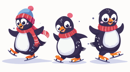 Little kid characters in penguin costume with penguin