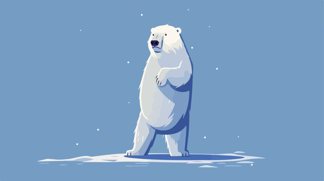Lonely polar Bear dabbing movement Vector illustration