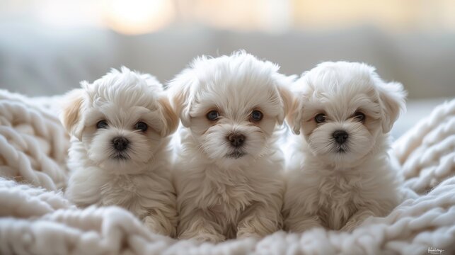 Dogs breed Bichon Frize