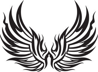 Naklejka premium black wings icons