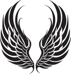 Obraz premium black wings icons