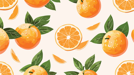 oranges fruit vector Seamless pattern background vector