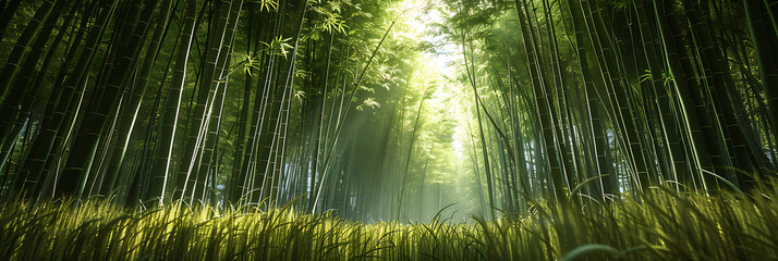 Bamboo forest, the denseness of nature valuable resource