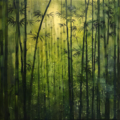 Bamboo forest, the denseness of nature valuable resource