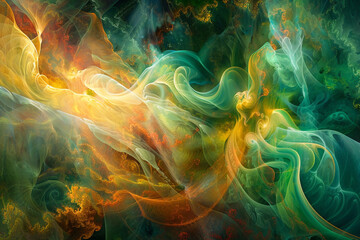 Fototapeta premium Abstract representation of a spirits escape from its earthly bonds