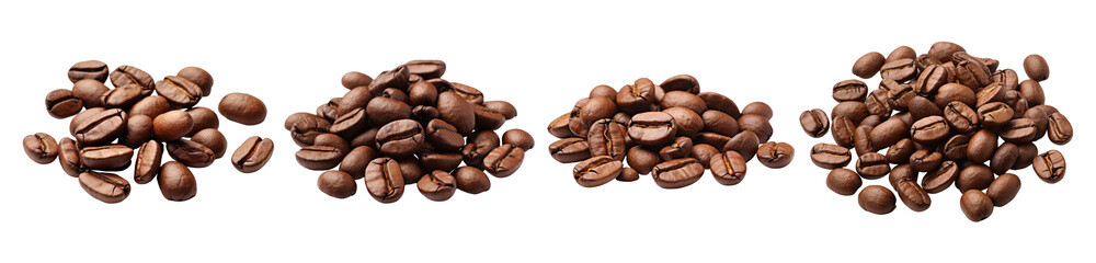 Coffee beans png cut out element set - Powered by Adobe