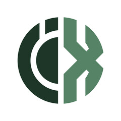 Initial I and X Logo Design