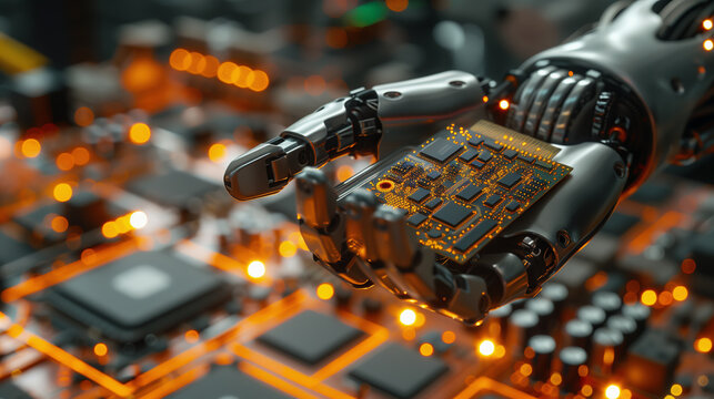 Robotic process for manufacturing chip and processor components