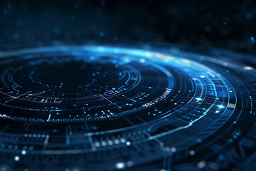 Fototapeta premium Abstract visualization of AIs role in business performance and strategic development with copy space