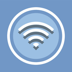 Wi Fi Icon Vector. Wireless icon vector in trendy flat style. Wifi icon image, Wifi icon illustration isolated on blue background