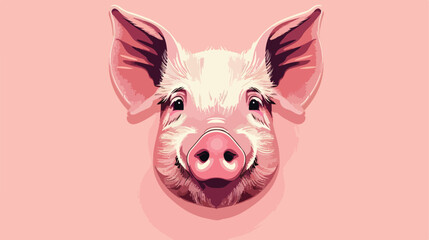 New 2019 Year with pig nose Vector illustration. Vector