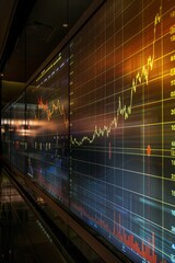 Stock market analysis with dynamic digital display