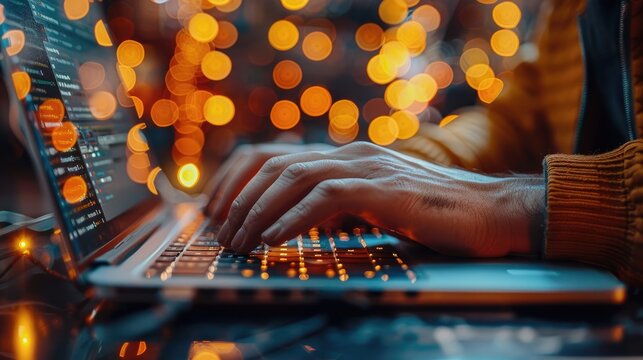 Coder working on a new project late at night.