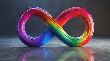 The symbol for Autism Awareness Day is like a colorful infinity sign representing the unique spectrum of autistic individuals