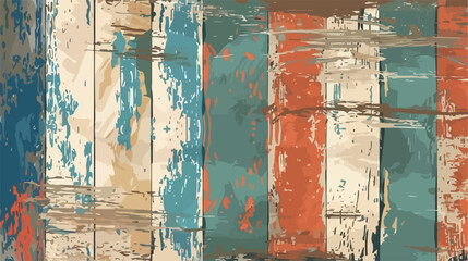 Old retro wooden with paint Vector illustration. Vector