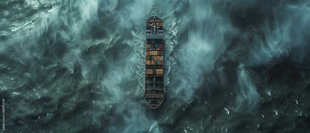 Wall mural Container ship